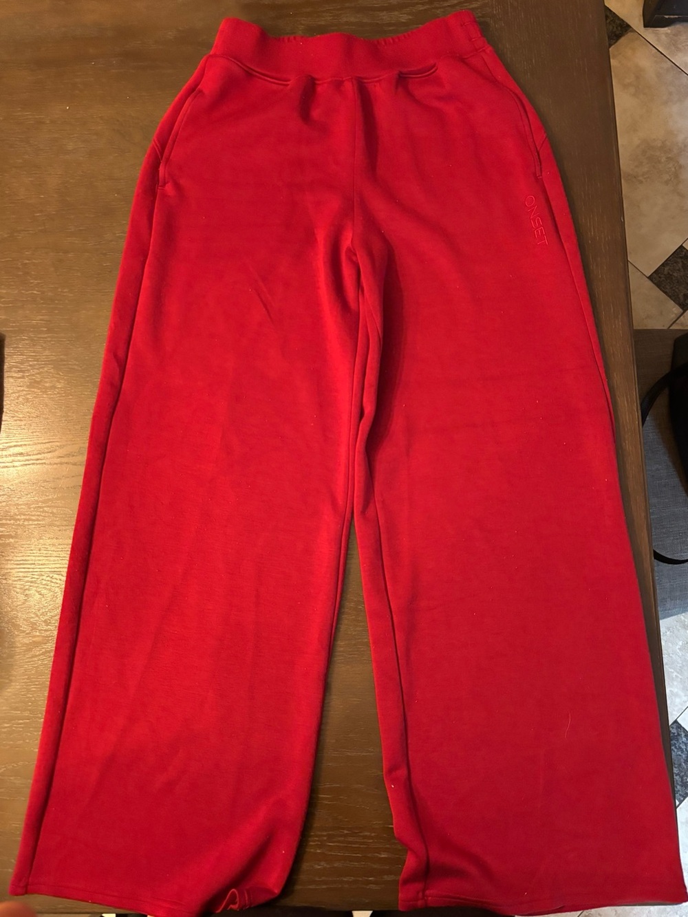 Onset red fleece sweatpants